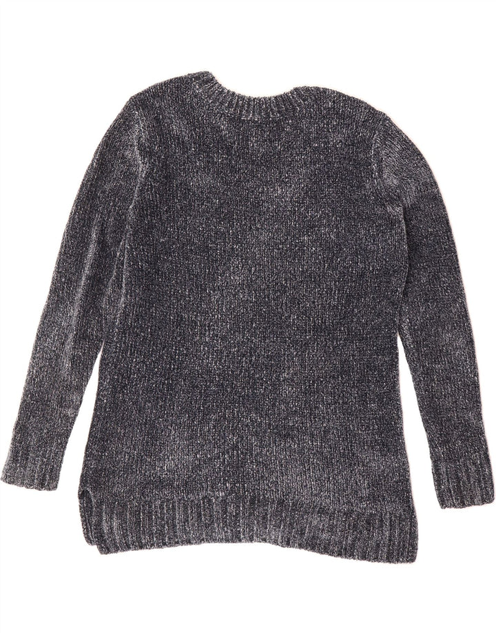 ORVIS Womens V-Neck Jumper Sweater UK 14 Medium Grey Polyester Vintage Orvis and Second-Hand Orvis from Messina Hembry 