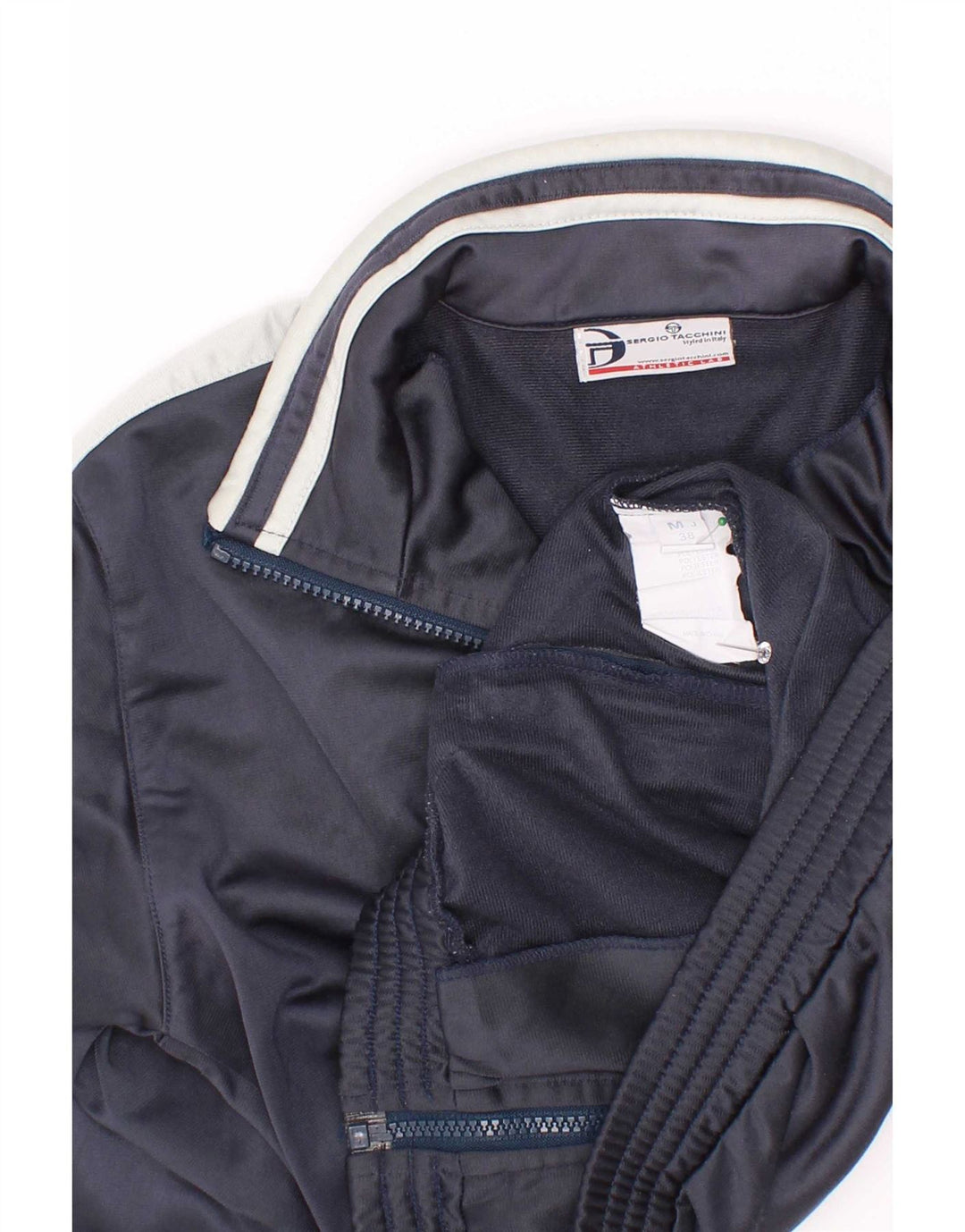 Sergio Tacchini Jaqueta masculina de agasalho 11-12 anos médio azul marinho