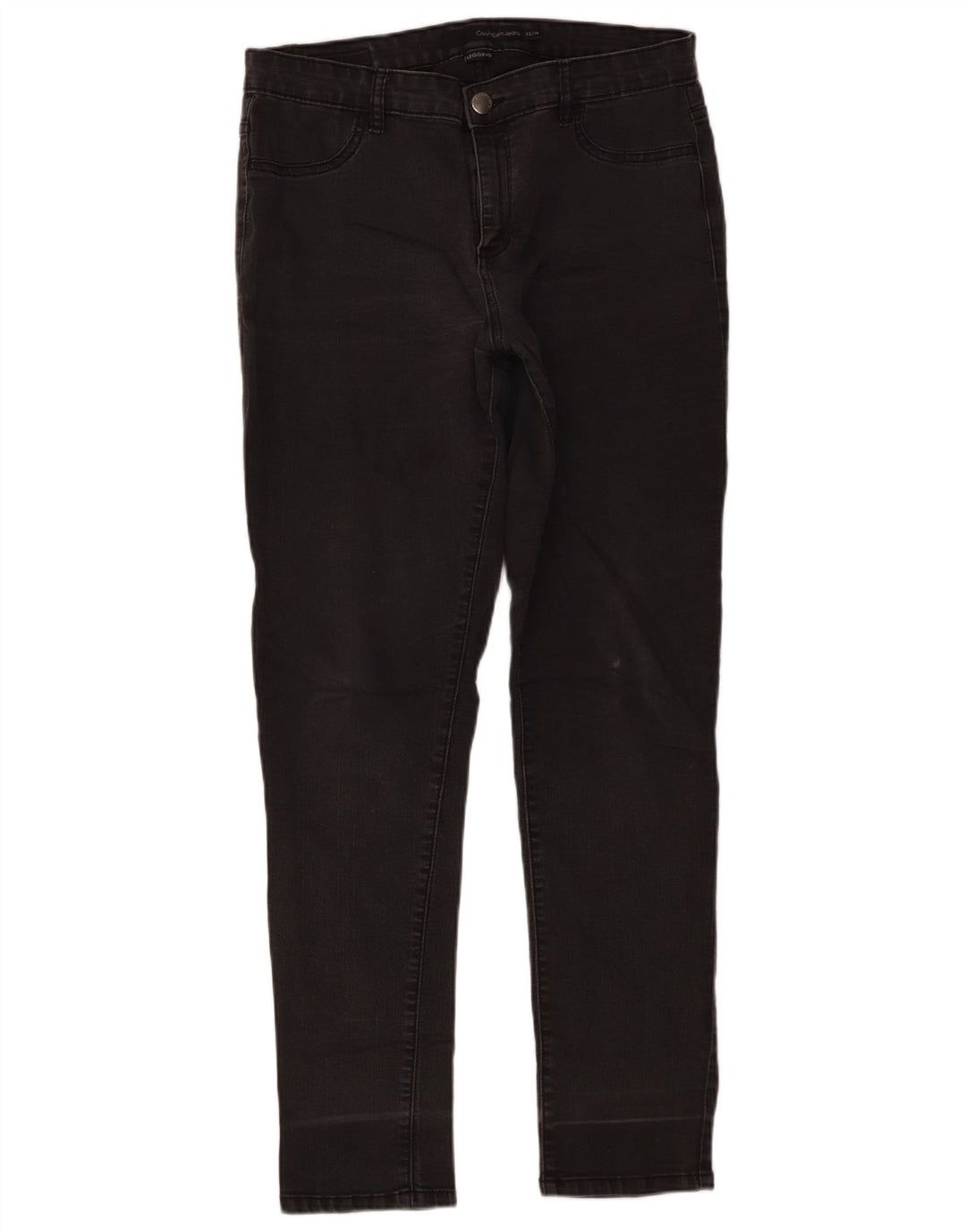 Calça legging feminina Calvin Klein US 14 grande W32 L30 algodão cinza