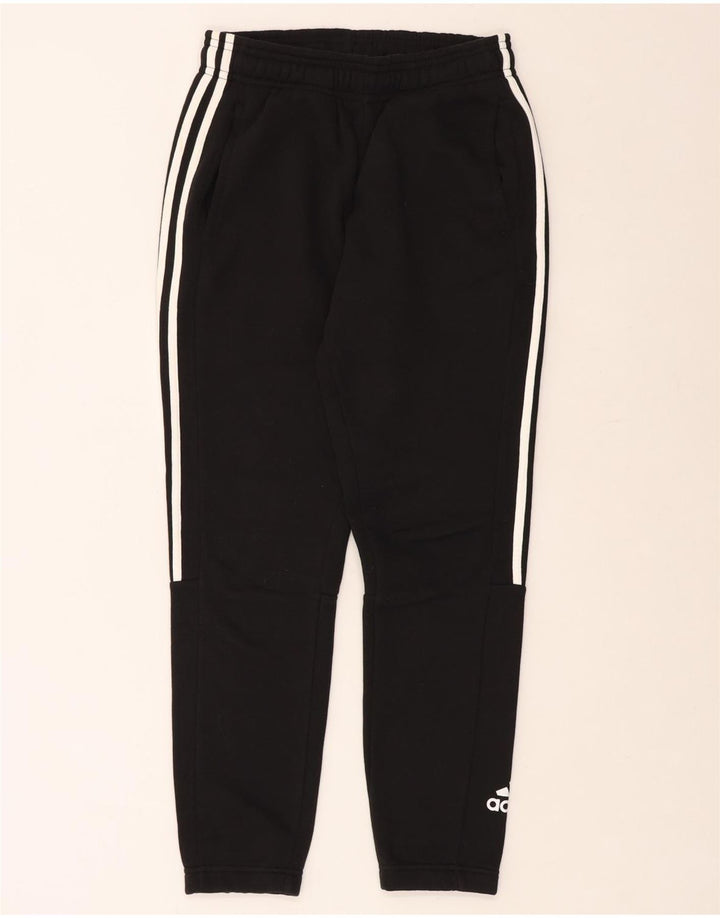ADIDAS Mens Treino Calças Joggers Pequeno Algodão Preto