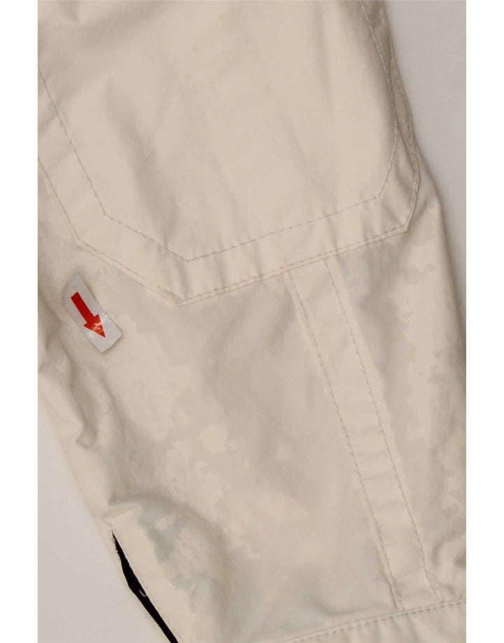 Jaqueta utilitária masculina Museum UK 38 médio branco colorblock nylon