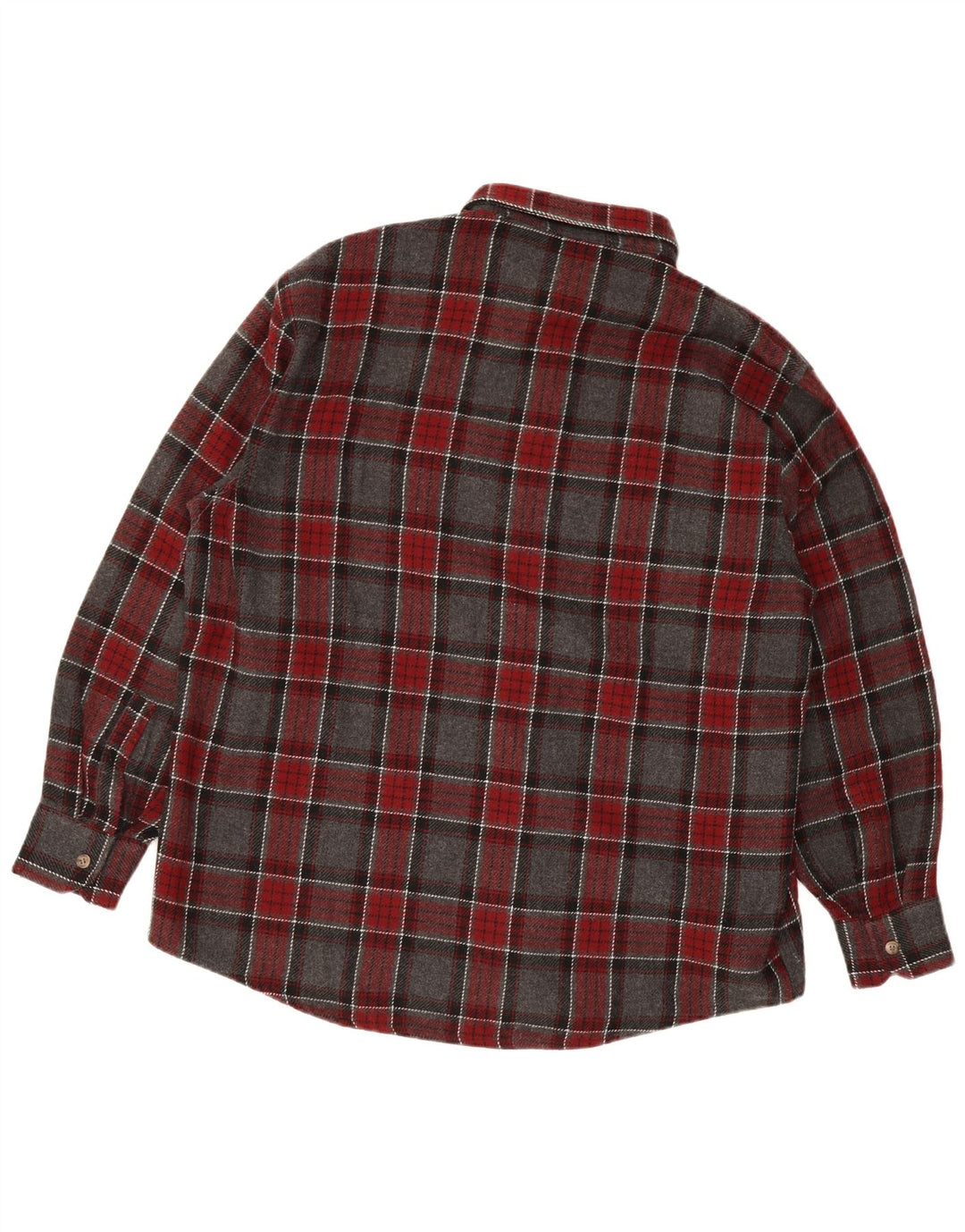 Camisa de flanela masculina do projeto europeu 2XL cinza xadrez acrílico