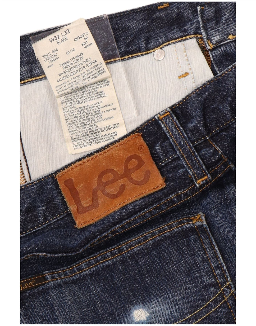 LEE Masculino Blake Straight Jeans W32 L32 Azul Algodão