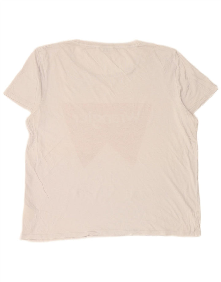 Camiseta feminina grande com estampa WRANGLER Reino Unido 18 XL algodão branco