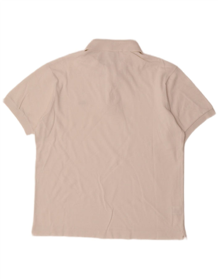 Camisa polo masculina LACOSTE tamanho 4 médio algodão branco