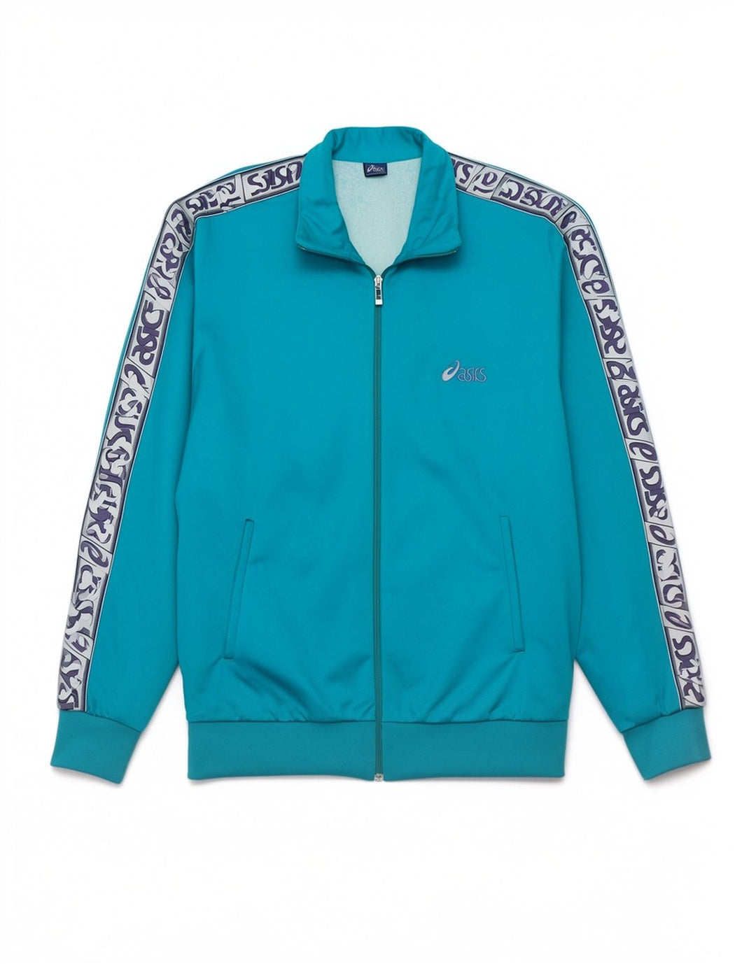Jaqueta Asics Masculina Graphic Tracksuit Top Grande Azul Poliamida Esportes
