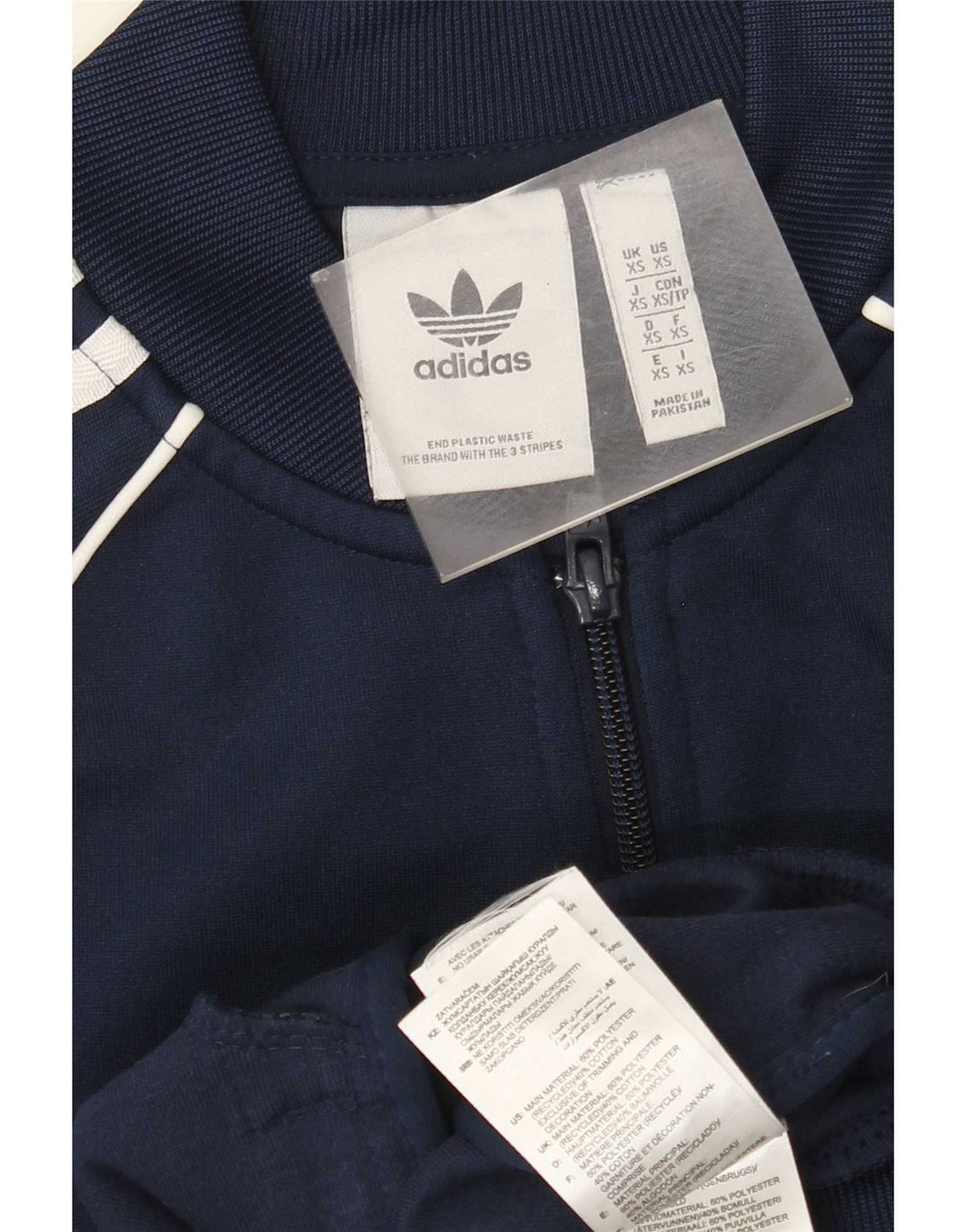 Adidas Mens Tracksuit Top Jacket XS Azul Marinho Poliéster