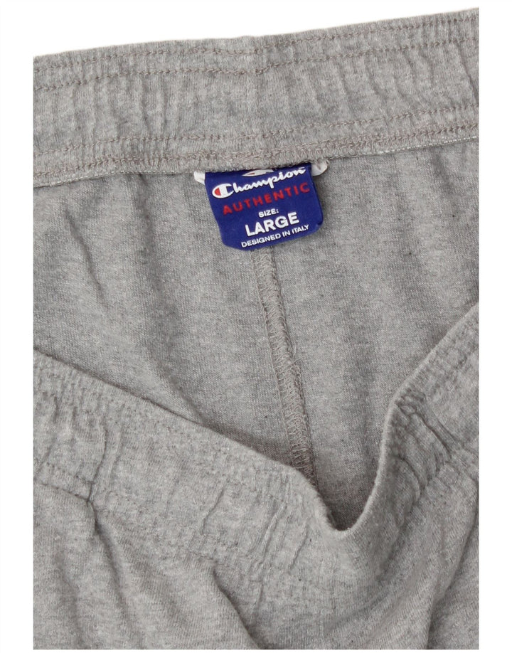 Shorts esportivos gráficos masculinos Champion grandes cinza
