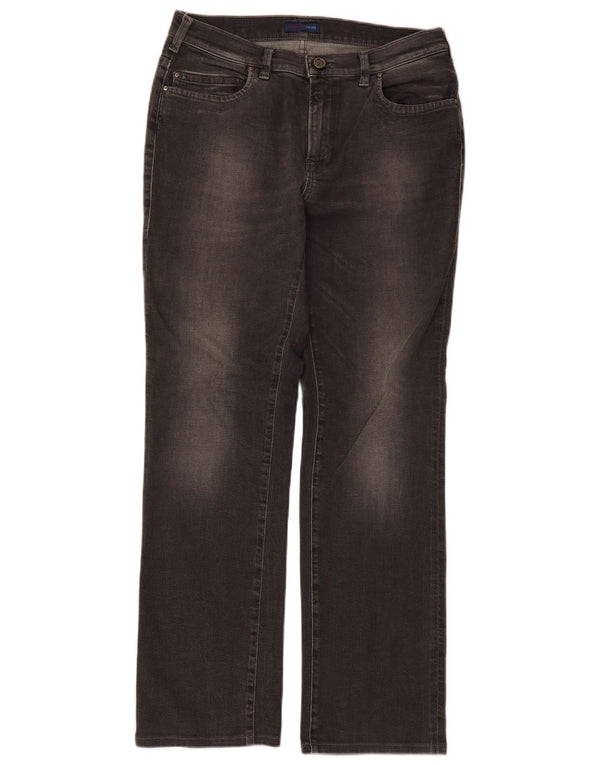 Jeans retos femininos Trussardi W30 L29 algodão cinza