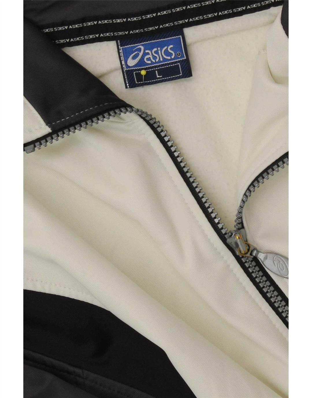 Asics Mens Tracksuit Top Jaqueta Grande Bloco de cores branco