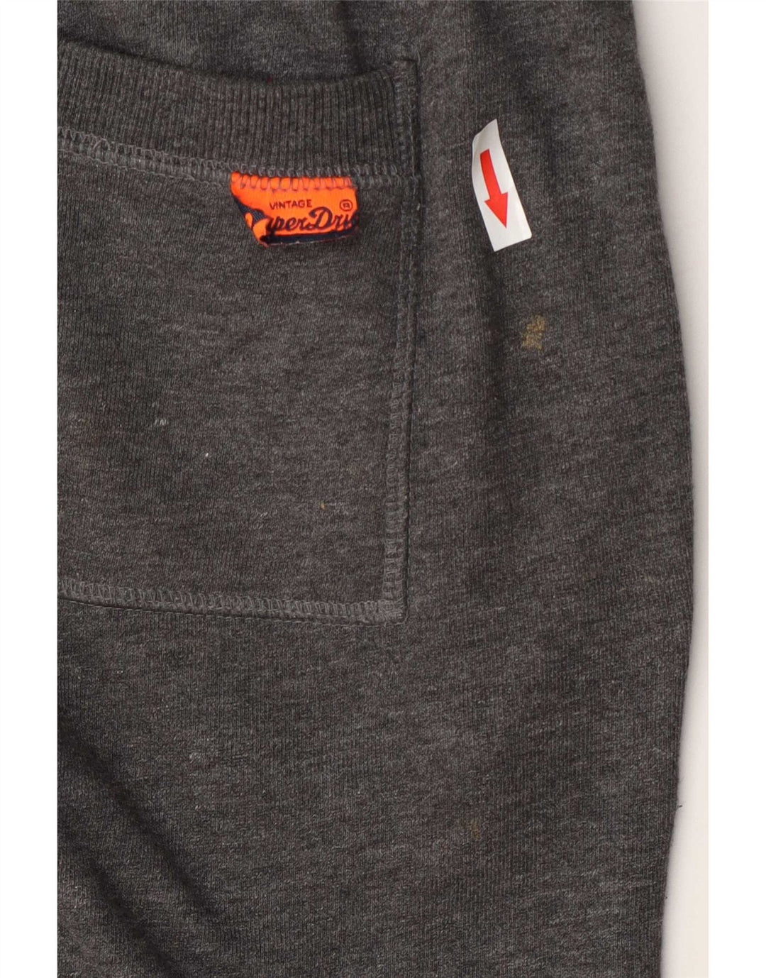 Superdry Mens Graphic Sport Shorts Pequeno Algodão Cinza
