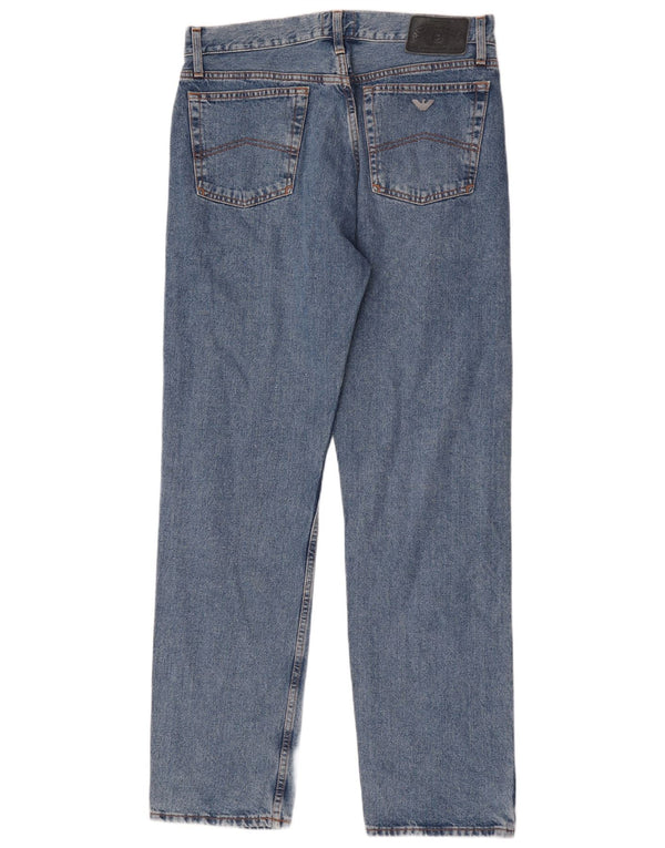 Calça jeans reta masculina Armani W36 L34 algodão azul