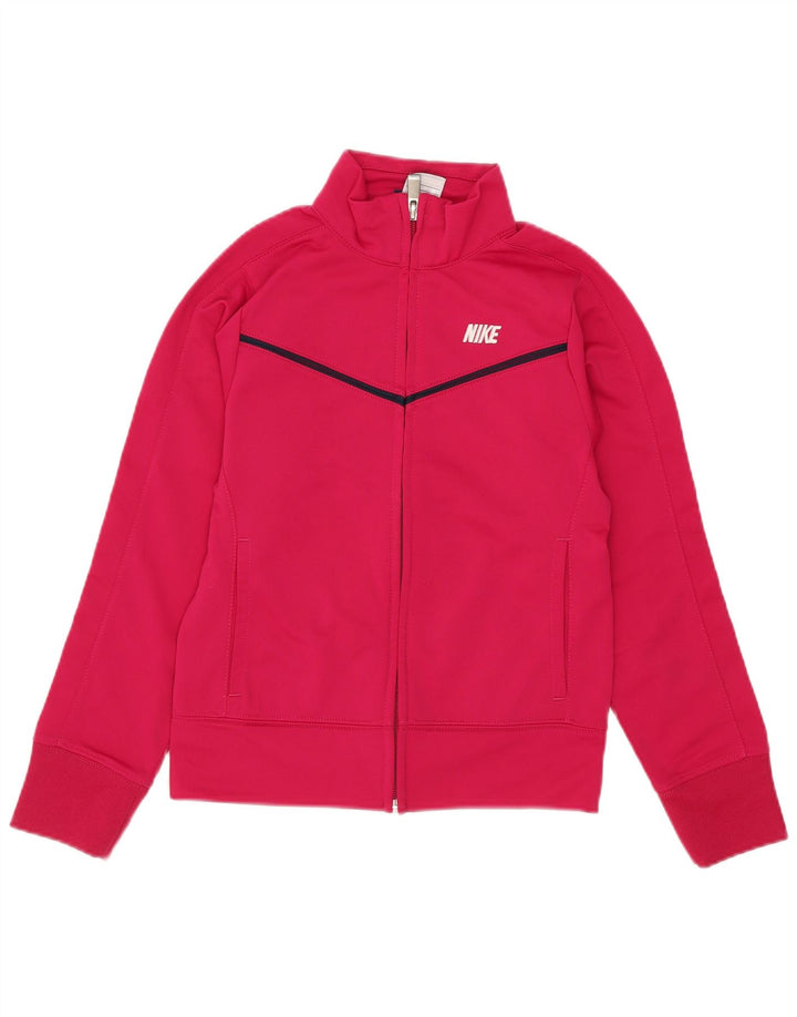 Jaqueta Nike Girls Tracksuit Top 8-9 Anos Pequeno Poliéster Rosa