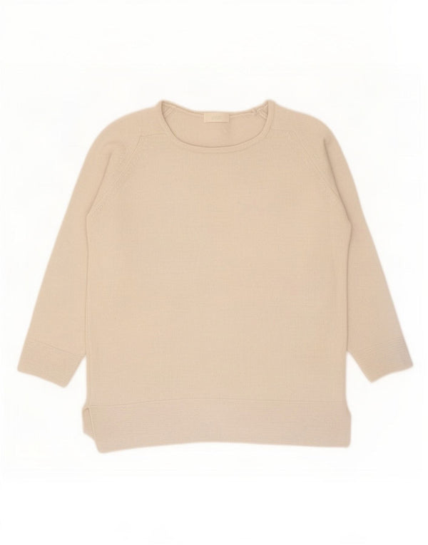 Suéter feminino Marks & Spencer manga 3/4 com gola canoa Reino Unido 10 pequeno cinza
