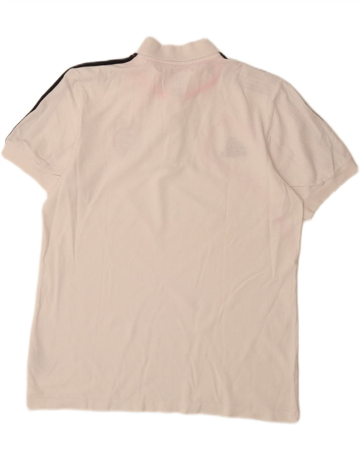 ADIDAS Mens FC Bayern Munchen Polo Shirt UK 44/46 Grande Algodão Branco