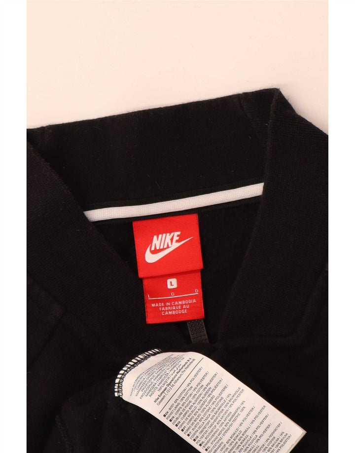 Nike Mens Treino Top Jaqueta Grande Algodão Preto