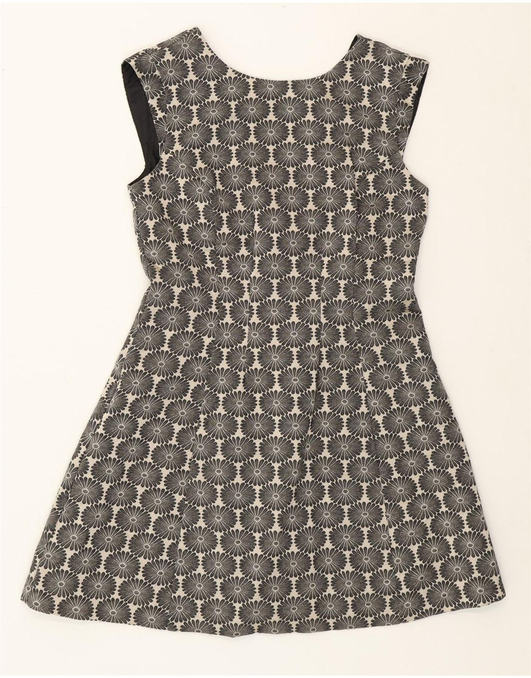 Vestido feminino Oasis A-Line UK 14 médio azul marinho floral algodão