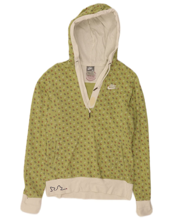 Nike Womens Graphic Hoodie Jumper UK 10/12 Médio Verde Algodão Esportes