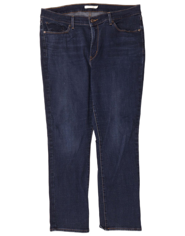 Jeans retos femininos de cintura alta Levi's US 16 2XL W33 L30 Azul marinho