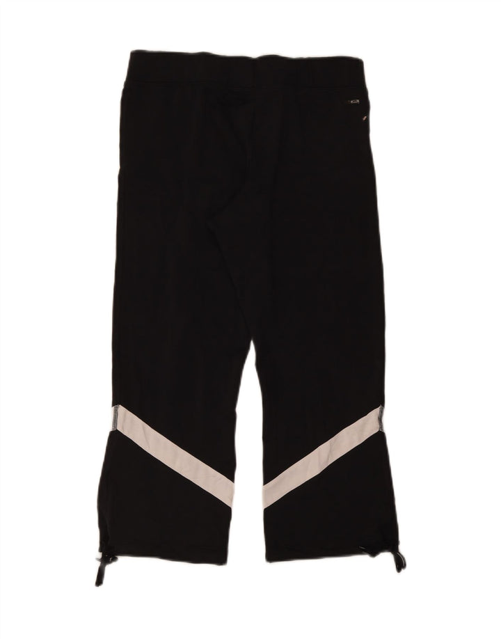 Adidas Womens Capri Leggings UK 14 Grande Preto Colorblock Poliéster