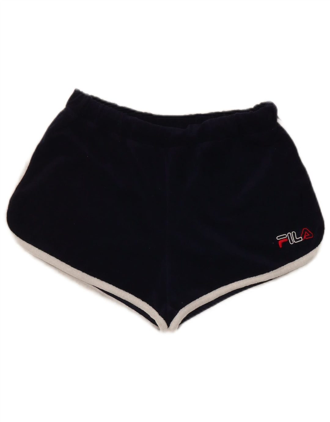 Shorts esportivo feminino Fila pequeno algodão azul marinho