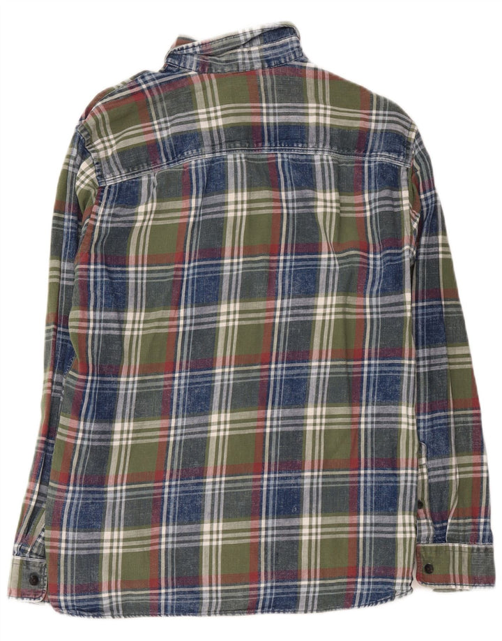 Camisa masculina de flanela Jack & Jones algodão xadrez verde médio