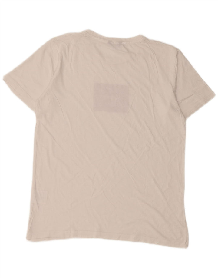 Camiseta gráfica masculina Carrera Top médio algodão branco