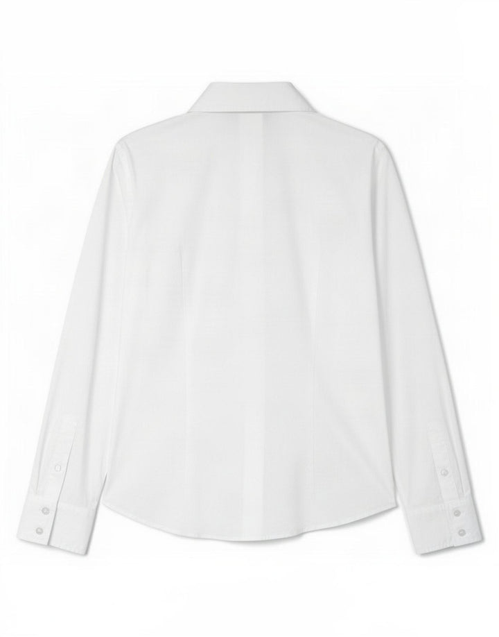 Max Mara Camisa Feminina UK 14 Médio Branco