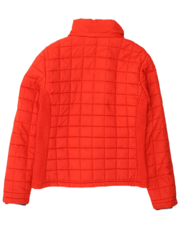 Jaqueta acolchoada feminina Superdry UK 14 grande nylon vermelho