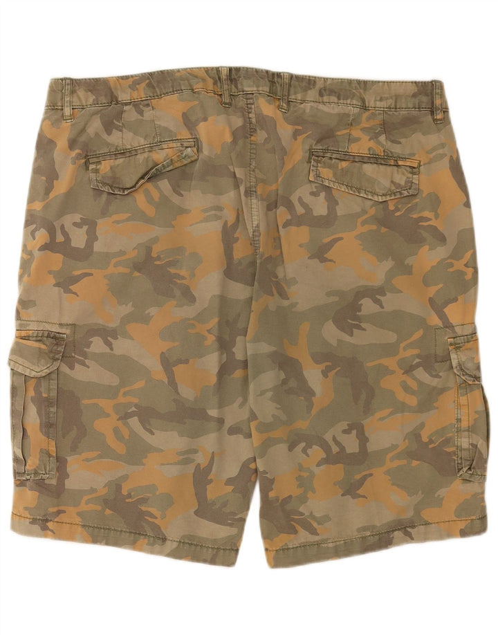 Carrera Mens Cargo Shorts W38 XL Camuflagem Cáqui