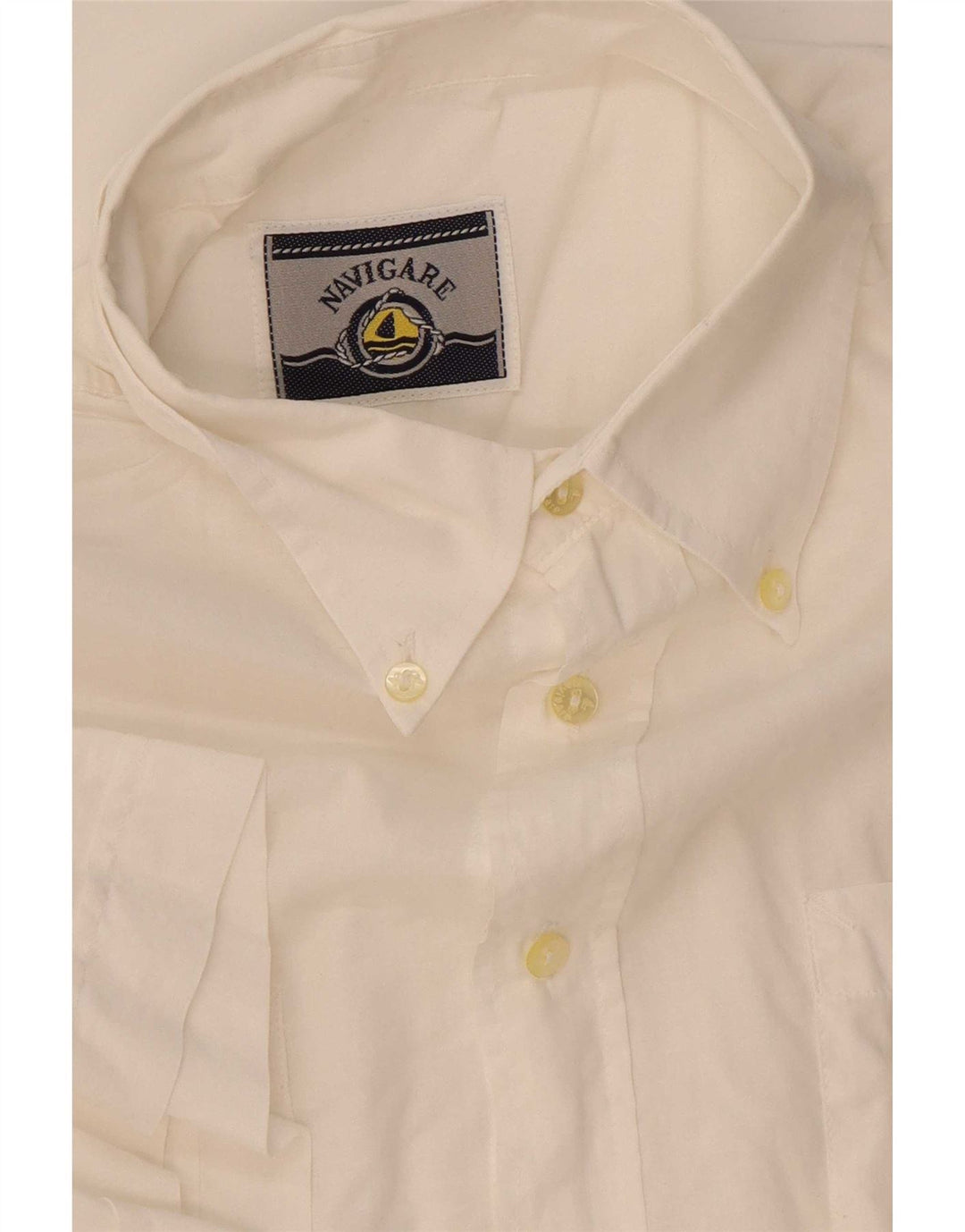 Camisa masculina de manga curta Navigare grande branca