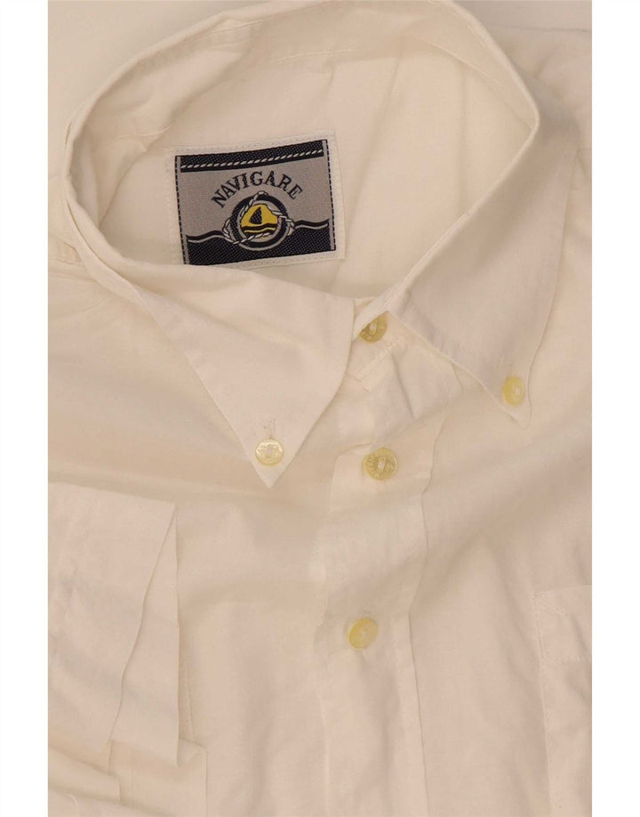 Camisa masculina de manga curta Navigare grande branca