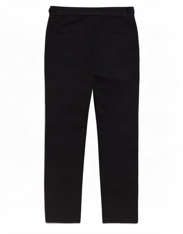 Zara Calça feminina slim cortada média W30 L26 algodão azul marinho