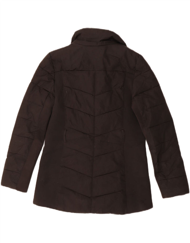 Jaqueta acolchoada superdimensionada feminina LONDON FOG UK 10 poliéster preto pequeno