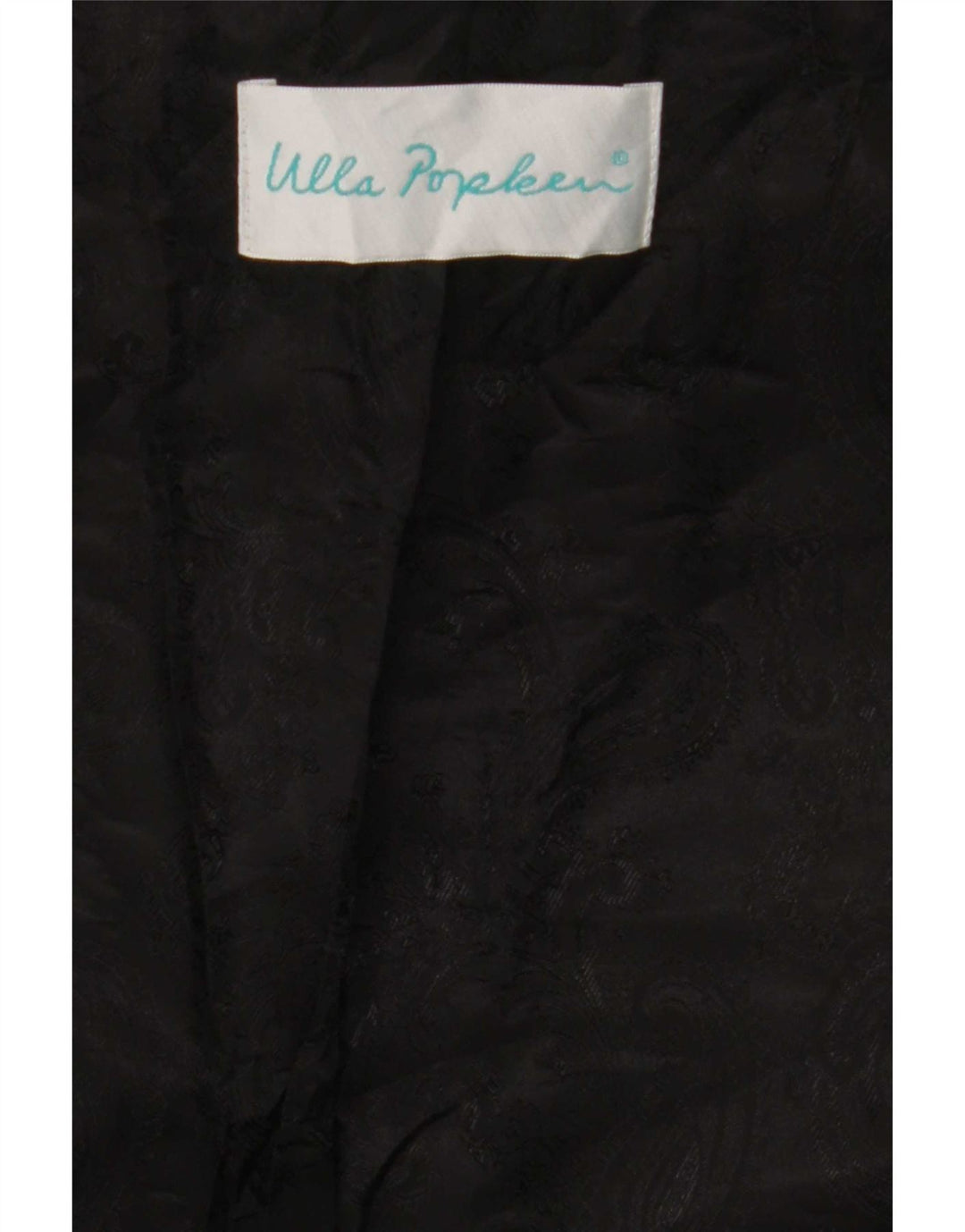 Casaco de couro feminino Ulla Popken UK 26 5XL preto floral