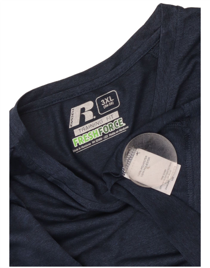 Russell Athletic Mens Top Manga Longa 3XL Poliéster Azul Marinho