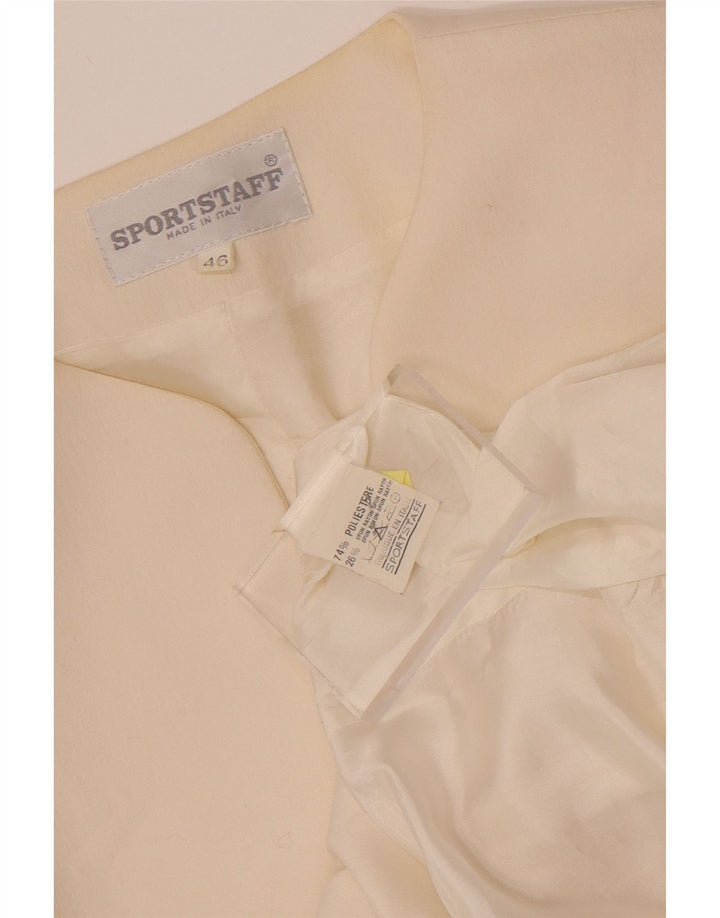 Jaqueta Blazer Feminina Sportstaff IT 46 Grande Poliéster Branco