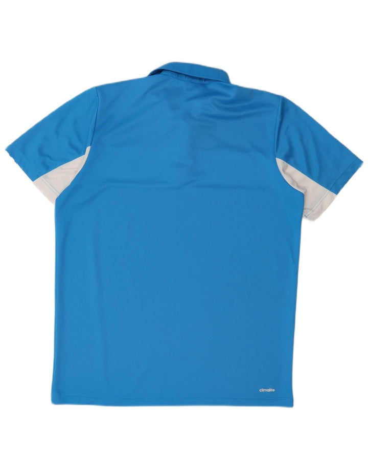 Adidas Masculino Climalite Polo Grande Azul Colorblock Poliéster