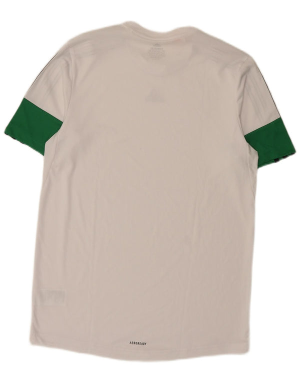 Camiseta Adidas Menino Aeroready Top 15-16 Anos Branco Colorblock Poliéster