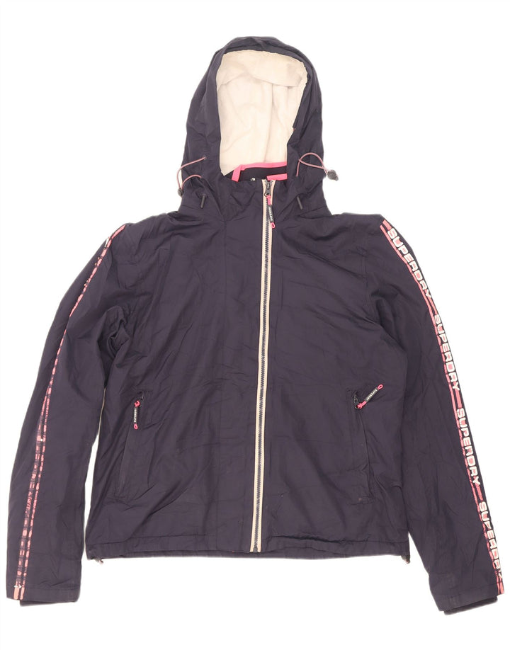 Jaqueta corta-vento feminina Superdry UK 16 grande azul marinho