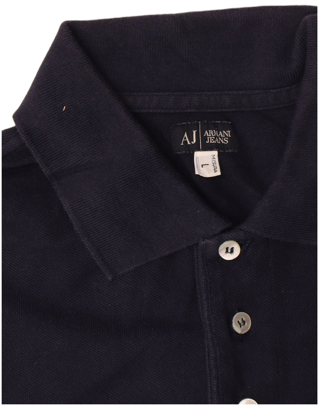 Camisa polo masculina Armani Jeans grande algodão azul marinho