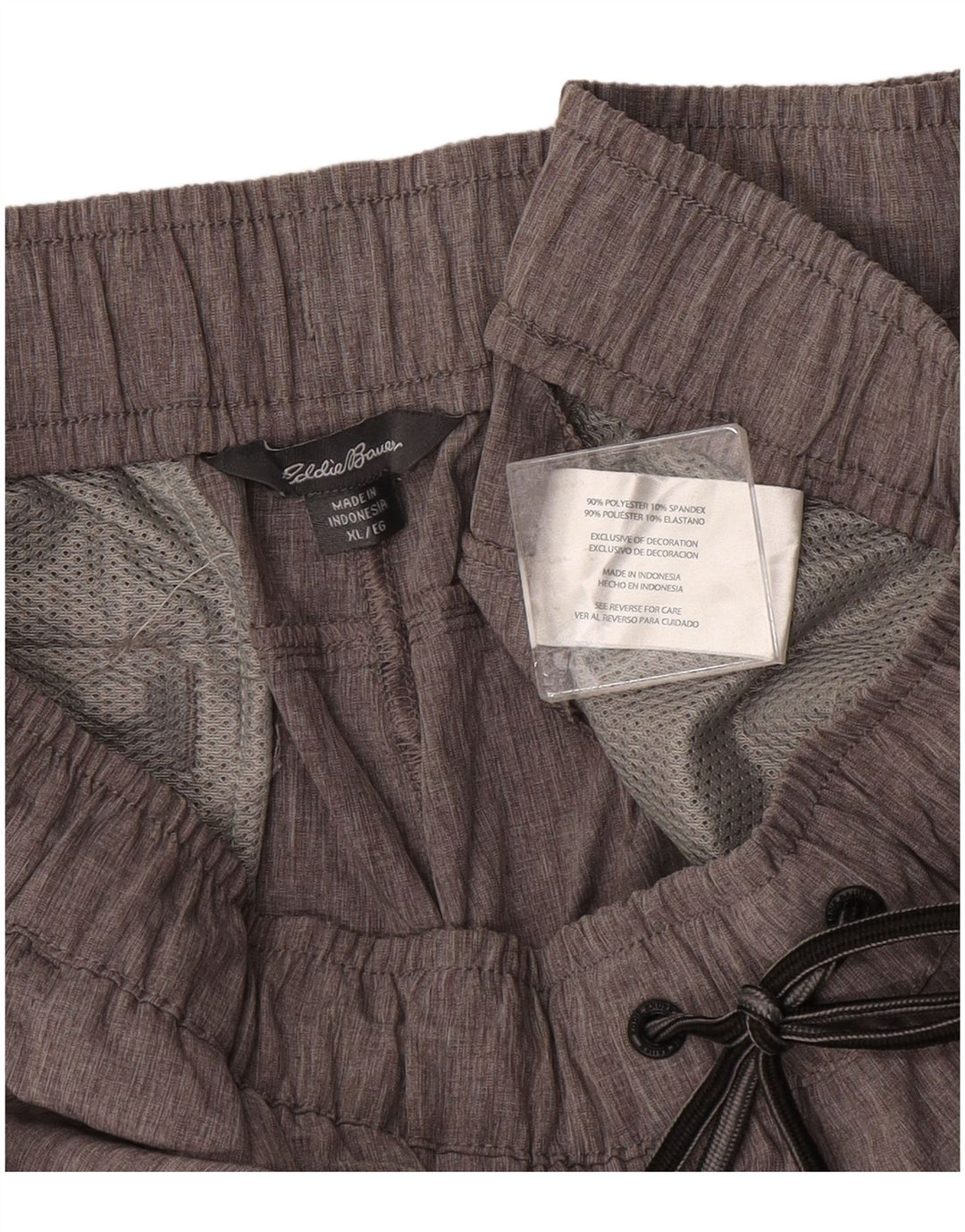 Shorts esportivos masculinos Eddie Bauer XL cinza poliéster