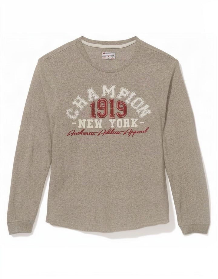 Camiseta gráfica Champion Boys Top 9-10 anos cinza médio manchado