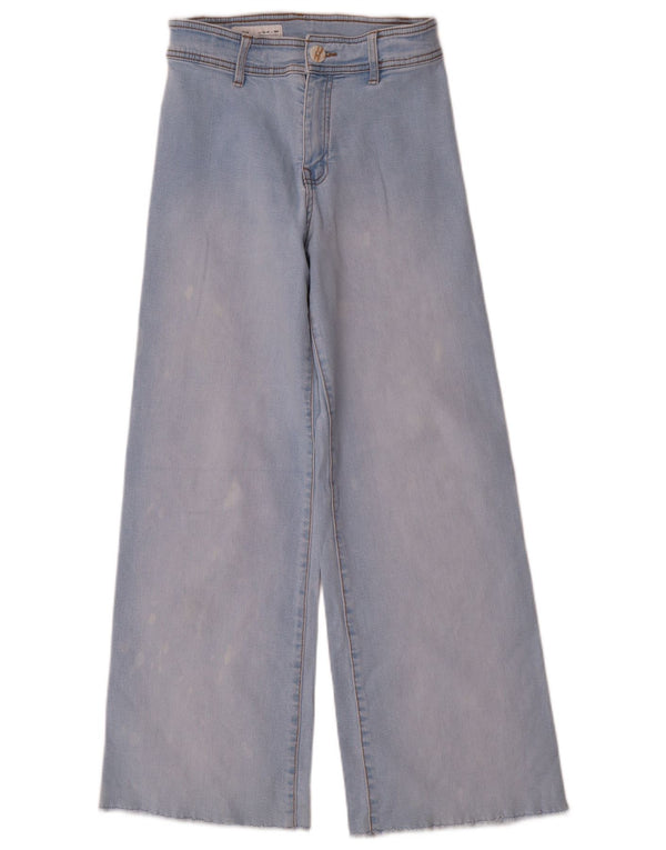 Zara Girls Jeans de perna larga 13-14 anos W26 L29 Azul