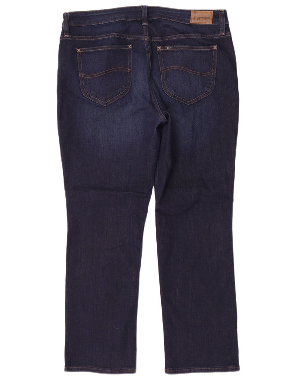 Calça jeans feminina Lee de cintura média com ajuste regular US 14 XL W36 L29 azul marinho
