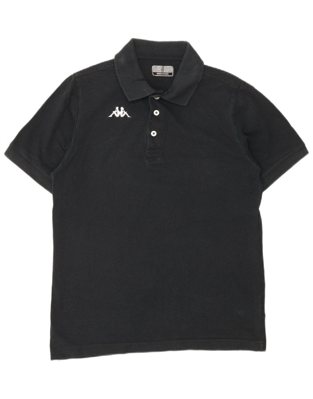 Camisa polo masculina KAPPA de algodão preto médio