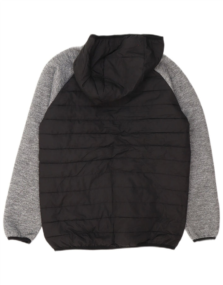 Jaqueta acolchoada com capuz para meninos Jack & Jones 11-12 anos preto colorblock