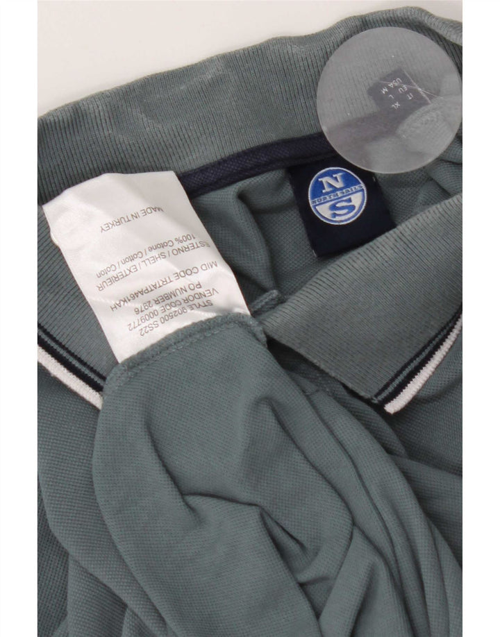 Camisa polo masculina North Sails algodão cinza médio