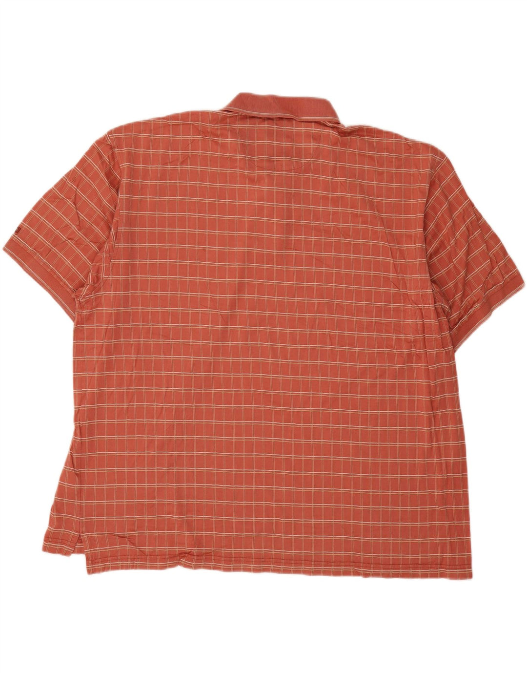 Camisa polo masculina Izod 2XL algodão xadrez laranja
