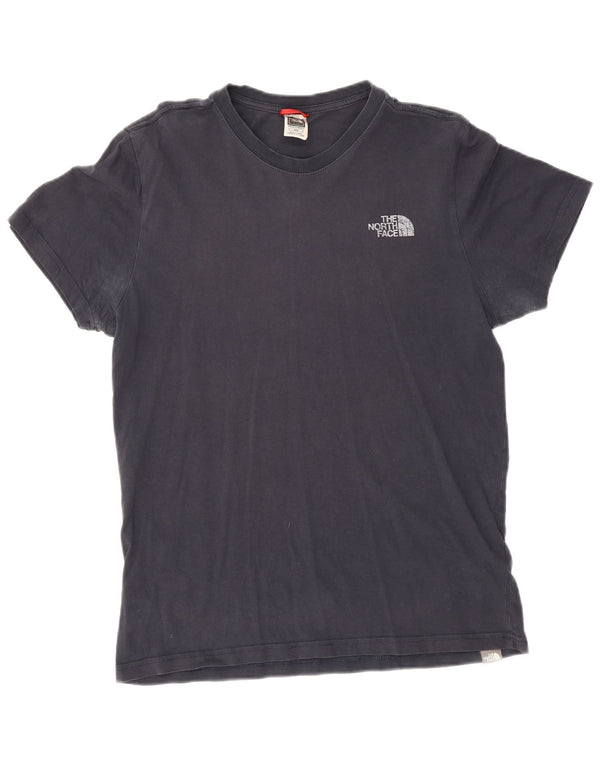 Camiseta gráfica masculina The North Face Top médio algodão azul marinho